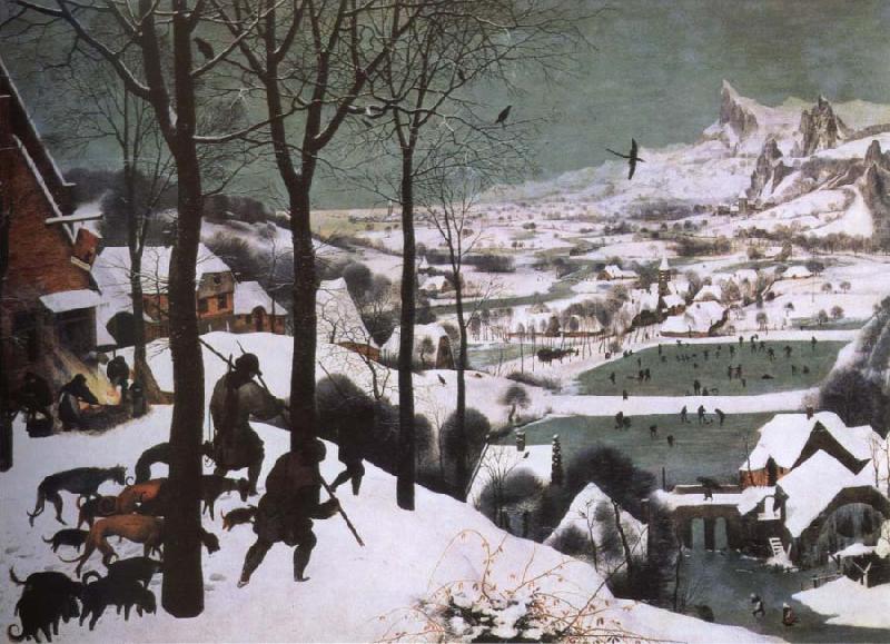 Pieter Bruegel hunters in the snow oil painting image
